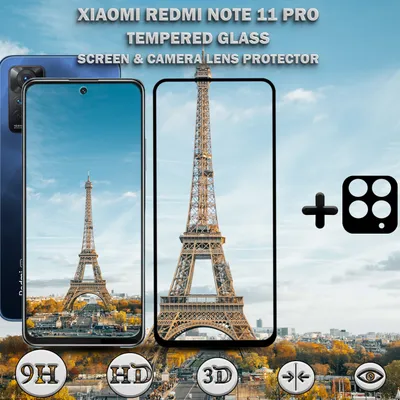 Obrázek produktu pro Ochranné tvrzené sklo na displej a objektiv Xiaomi Redmi Note 11 Pro 9H