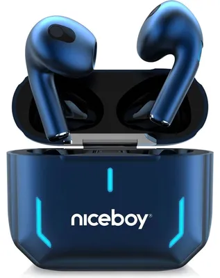Produktbild von Niceboy HIVE SpacePods, Kabellos, Anrufe/Musik/Sport/Alltag, 20 - 20000 Hz, 46,5 g, Kopfhörer, Blau