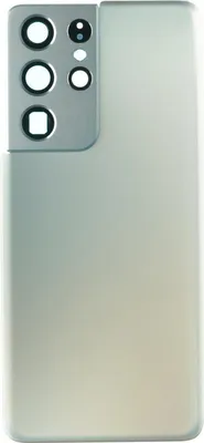Produktbild von Gehäuse Rückseite für Samsung Galaxy S21 Ultra Backcover Akkudeckel hinten Kameraglas Abdeckung, Silber