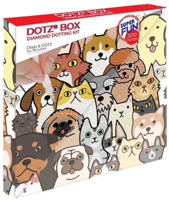 Produktbild von Diamond Dotz Dogs & DOTZ, Animals, Mehrfarbig, 3210 Stück(e), 280 mm, 280 mm, Kleine Teile. Erstickungsgefahr, Nicht für Kinder unter 36 Monaten geeignet