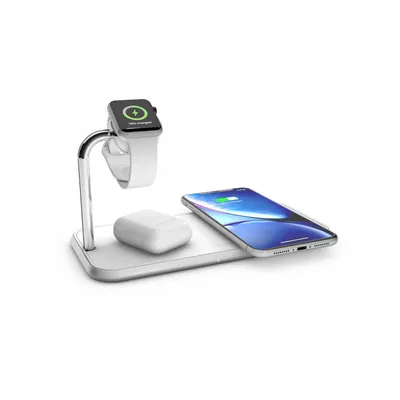Immagine prodotto di Zens ZENS Caricabatterie senza fili in alluminio Dual+Watch - Bianco