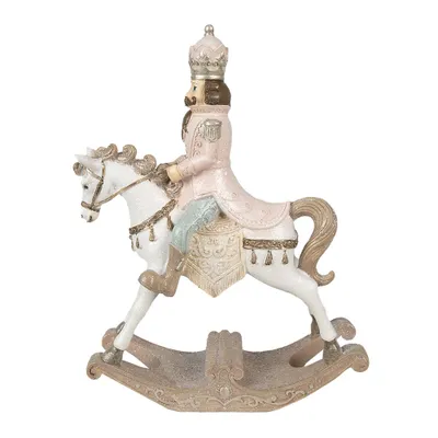 Produktbild von Clayre & Eef Figur Schaukelpferd 22x9x29 cm Weiß Kunststoff