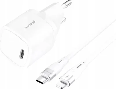 Image de Chargeur secteur 230V 20W pour USB-C USB Type-C + Câble pour Lightning PD3.0 / Silicone Power 20W
