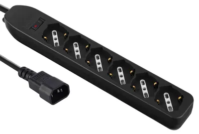 Productafbeelding van Electraline 62067 Meervoudige stekkerdoos voor UPS-systemen, met 6 dubbele stopcontacten (10/1)