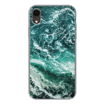 Produktbild von MuchoWow® Handyhülle Schutzhülle Hülle für iPhone XR Marmor - Gemustert - Natursteine Silikon Softcase Handy Hülle - Schutzdeckel