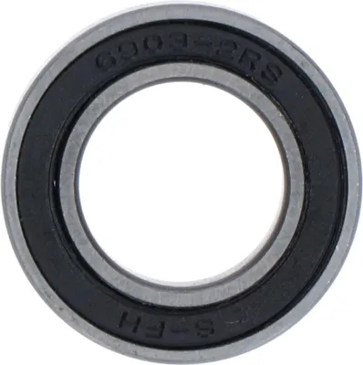 A close-up, top-down view of a single bearing.