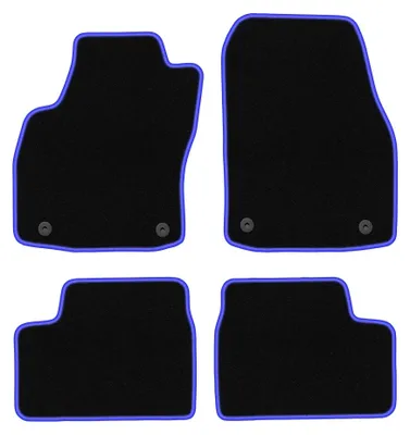 Immagine prodotto di Tappetini in moquette per Opel Astra H 2003-2010 (berlina/hatchback/station wagon) – set 4 pezzi, nero/blu, su misura – Wielganizator CARLUX