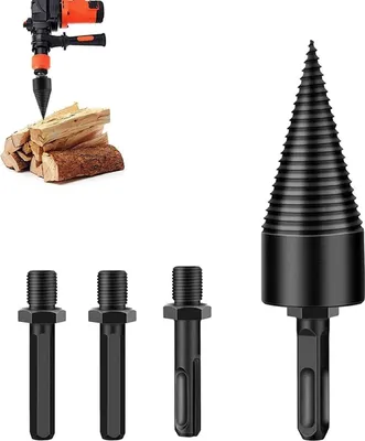 Produktbild von 42mm Holzspalterbohrer,Spaltholzkegel Holzspalterbohre,Kegelspalte,Holzspalter Schraube Kegel,Brennholzspalter-Bohrer,Brennholzbohrer Spalter,Schraube Kegel