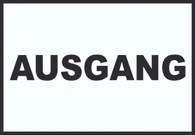 Produktbild von Ausgang Schild A2 Rückseite selbstklebend
