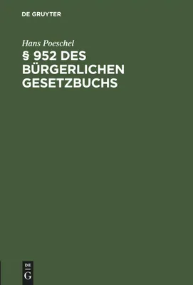 Produktbild von § 952 des Bürgerlichen Gesetzbuchs