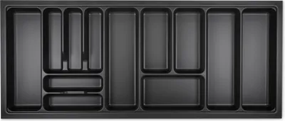 Produktbild von ORGA-BOX VIII Besteckeinsatz 1111 x 480 x 55 mm Lavagrau mit Perlstruktur für 120er Schränke in Häcker Küchen