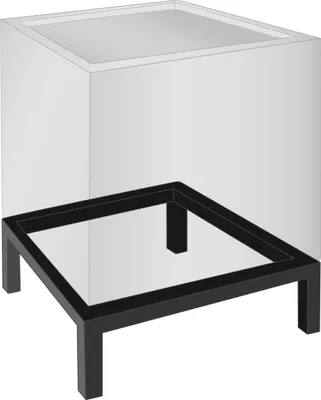 Immagine prodotto di Base BASE in lamiera d'acciaio verniciata a polvere, nera, 50x50x10 cm
