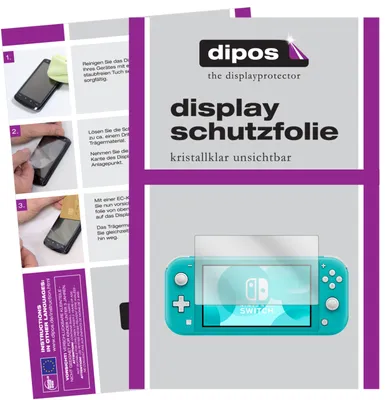 Produktbild von 2x Schutzfolie für Nintendo Switch Lite klar Displayschutzfolie Folie Display Schutz dipos