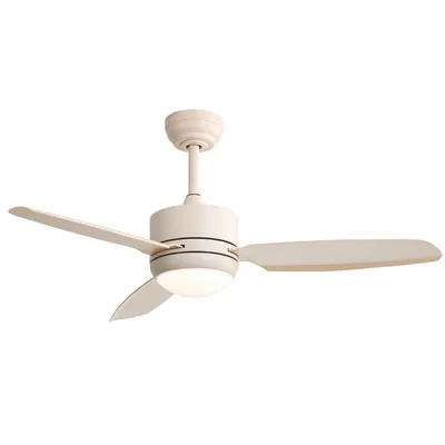 Image de Parrot Uncle 117 cm Ventilateur de plafond avec lumière, 3 pales ABS, moteur DC à 6 vitesses, télécommande pour le salon