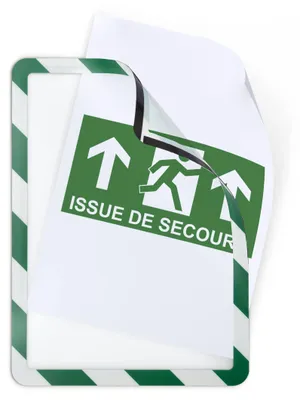 Productafbeelding van Tarifold A4 magnetische veiligheidsframes – groen/wit (2 stuks)