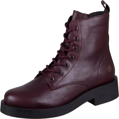 Produktbild von Damen Halbstiefel Carmen59 in Burgunderrot mit Reißverschluss und Schnürung