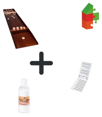 Produktbild von Longfield Sjoelbak Wedstrijd Luxe - 30 Sjoelstenen - sjoelpoeder - scoreformulieren