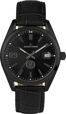 Produktbild von Jacques Lemans Armbanduhr > Edelstahl schwarz analog Datum BVB-02