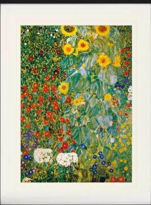 Produktbild von Gustav Klimt Gerahmtes Bild Mit Edlem Passepartout | Wand-Bilder | Im Bilderrahmen - Bauerngarten Mit Sonnenblumen, 1905-06 (80 x 60 cm)