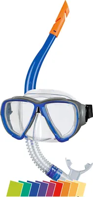 Produktbild von BECO Schnorchel-Set Tauchermaske Taucherbrille Porto blau