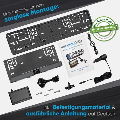 Zdjęcie produktu dla Kamera cofania OMNIVID "Solar4" z monitorem 4,3"
