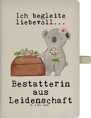 Produktbild von Mr. & Mrs. Panda Notizheft Bestatterin Leidenschaft - Transparent - Geschenk, Skizzenbuch, Reisetagebuch, Adressbuch, Journal, Notizbuch A5, Kladde