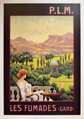 Obrázek produktu pro P.L.M – Les Fumades – GARD – 50 x 70 cm Plakát