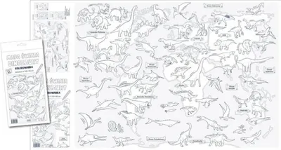 Obrázok produktu pre Mapa sveta. Dinosaury. Omalovánky XL – kolektívne dielo