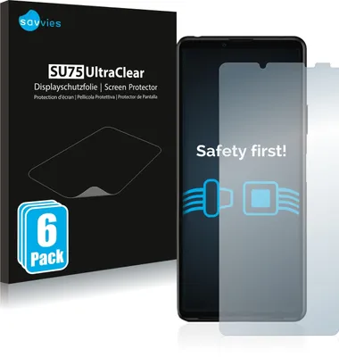 Produktbild von 6x Für Sony Xperia 10 III / 10 III Lite Schutzfolie Savvies Displayschutz Display Schutz Folie Klar Transparent