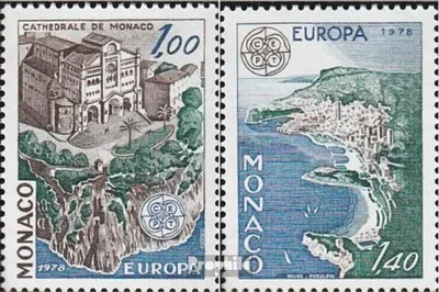 Produktbild von Briefmarken Monaco 1978 Mi 1319-1320 (kompl.Ausg.) postfrisch Europa: Baudenkmäler