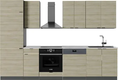 Immagine prodotto di Cucina componibile Vicco Fame-Line Pannello in rovere/antracite 300 cm , PL Marmo, Model 51492