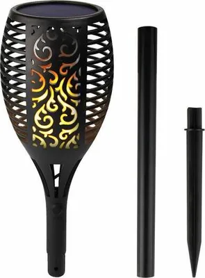 Produktbild von 2er Pack LED Solarleuchten im Freien wasserdicht Solar Gartenleuchten Flammenlicht für Patio Auffahrt Hinterhof Pool Yard Landschaft
