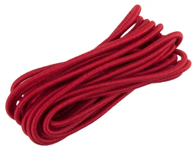 3m Gummikordel, Gummischnur, Haargummi erdbeerrot