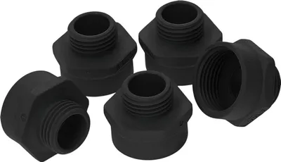 Productafbeelding van 5 stuks Kalitec G5162010 verlengstuk, M16/M20, kunststof, zwart