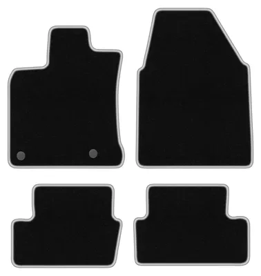 Immagine prodotto di Tappetini in velluto Nero/Argento per Nissan Qashqai J10 I 2006-2013 Set 4 pezzi