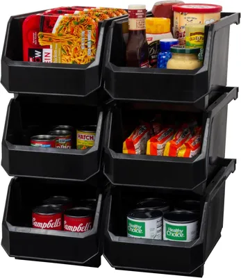 Obrázek produktu pro Plastové úložné boxy ReadySpace pro organizaci a uskladnění, vhodné do skříně, kuchyně
