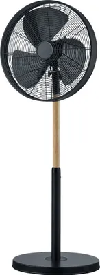 Produktbild von Reality Leuchten R034-32, Haushalts-Lamellenlüfter, Schwarz, Holz, Flur, Metall, 45 cm, Drehregler