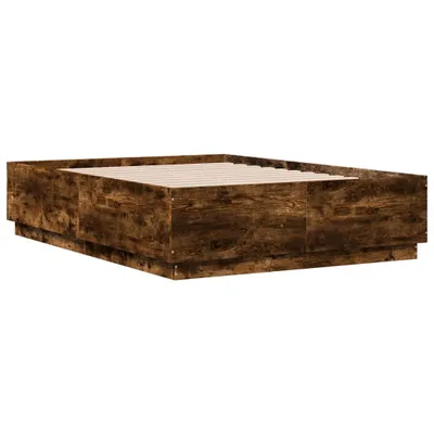 Produktbild von vidaXL Bettgestell Räuchereiche 120x190 cm Holzwerkstoff