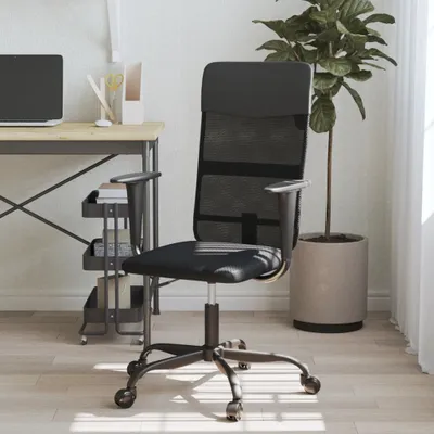 Produktbild von Design Bürostuhl Höhenverstellbar Schwarz Netzstoff und Kunstleder - Bürostühle 2025 Neu4724769 1parcel