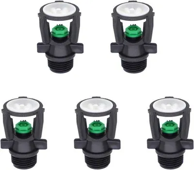 Produktbild von 5 Stück Gartenwasserer für Draht, 360-Grad automatische Düsenwasserer für Rasen, Gewächshaus, Gemüsegewächse, Bewässerung