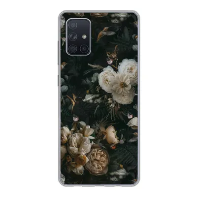 Produktbild von MuchoWow® Handyhülle Schutzhülle Hülle für Samsung Galaxy A51 5G Blumen - Muster - Vogel Silikon Softcase Handy Hülle - Abbildung