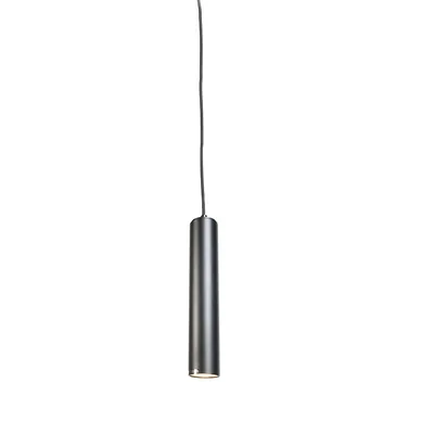 Zdjęcie produktu dla QAZQA – nowoczesna lampa wisząca I lampa wisząca I lampa podwieszana I lampa wisząca I lampa wisząca I lampa I oprawa oświetleniowa czarna GU10 50 mm – Tuba Small I salon I sypialnia – stalowy cylinder I podłużna –