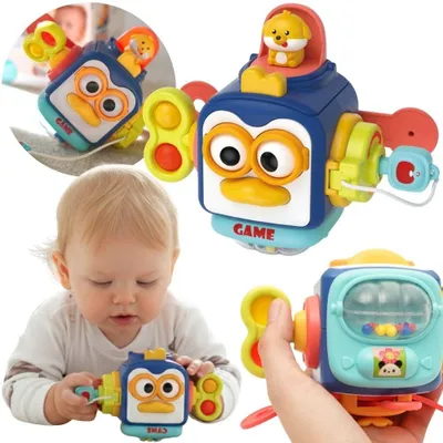Obrázok produktu pre Montessori senzorická loptička tučniaka Woopie 6 v 1