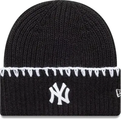 Produktbild von New Era Mlb Chunky Topstitch New York Yankees Mütze Schwarz Schwarz One Size