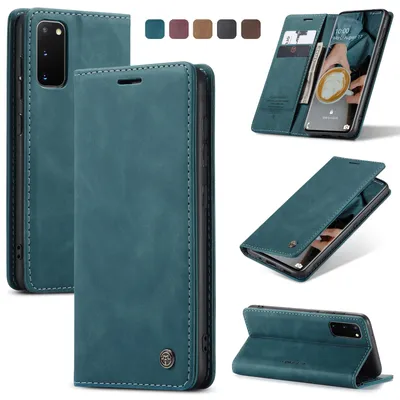 Produktbild von Hülle Samsung Galaxy S20 Handyhülle Klapphülle Tasche Etui Flip Case Dunkles Zyanblau