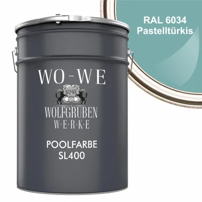 Produktbild von Schwimmbadfarbe Poolfarbe Schwimmbeckenfarbe SL400 Pastelltürkis ähnl. RAL 6034 - 5L
