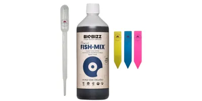 Obrázok produktu pre BioBizz Fish-Mix - rastové hnojivo 250 ml - vrátane pipety a 3 štítkov na rastliny