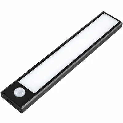 Produktbild von MasterLED LED-Unterbauleuchte 20 cm mit PIR-Bewegungsmelder, 1 W, USB, Schwarz
