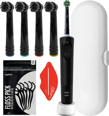 Produktbild von Oral-B Vitality PRO Elektrische Zahnbürste Schwarz 4 Aufsätze Etui Timer