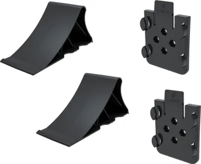 Produktbild von 2 Unterlegkeile und 2 Halter Größe 20 - Kunststoff schwarz